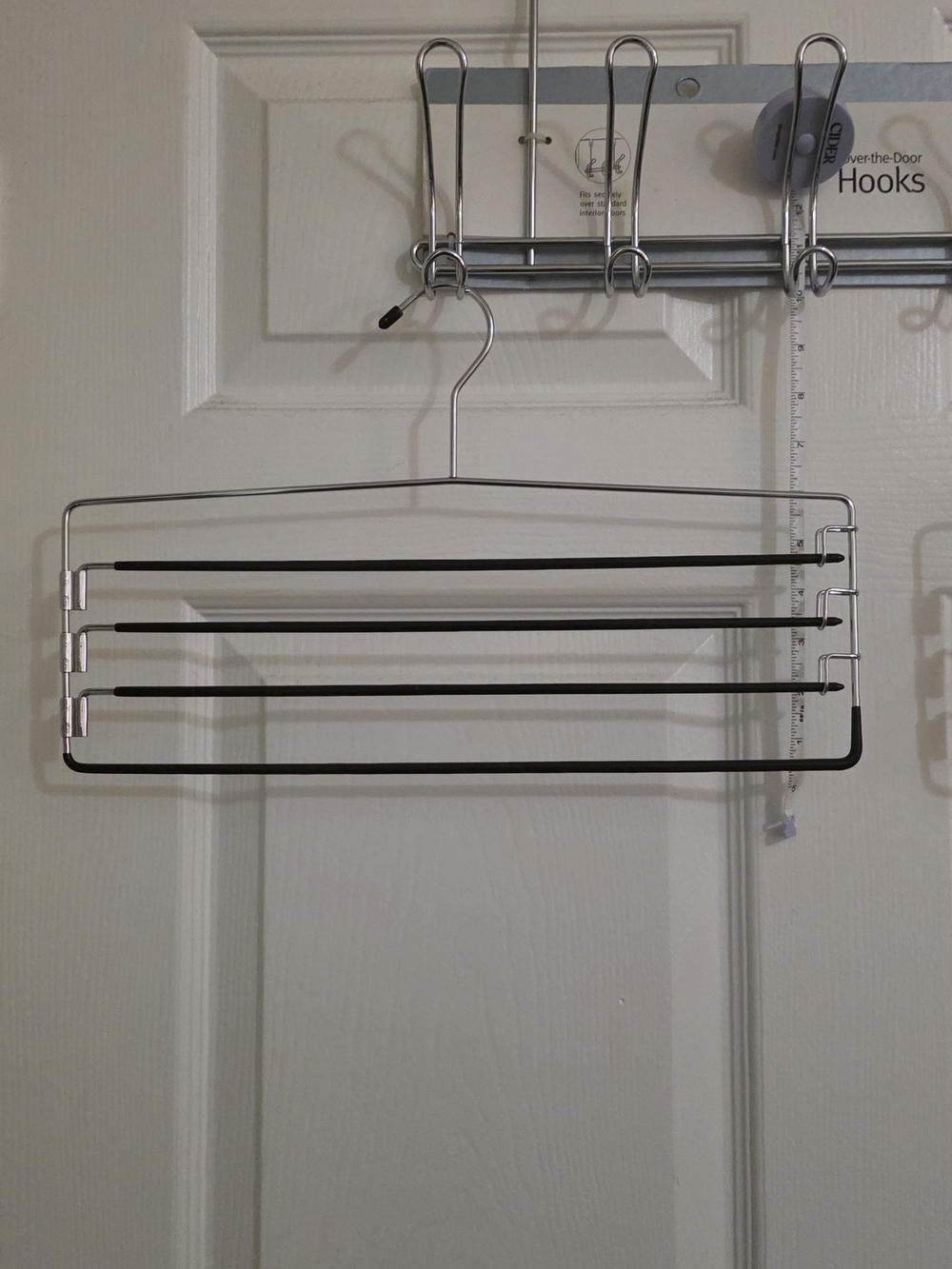 Set Of 2 Multi-Tier Metal Pants Hanger with Non-Slip Black Bars